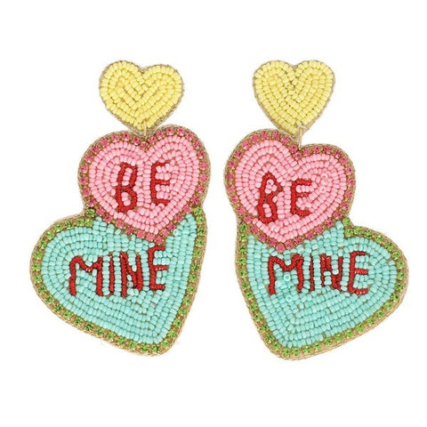 Be Mine Conversation Hearts Earrings