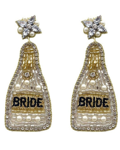 BRIDE Champagne Earrings