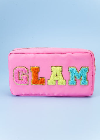 GLAM Patch Makeup Bag - Hot Pink