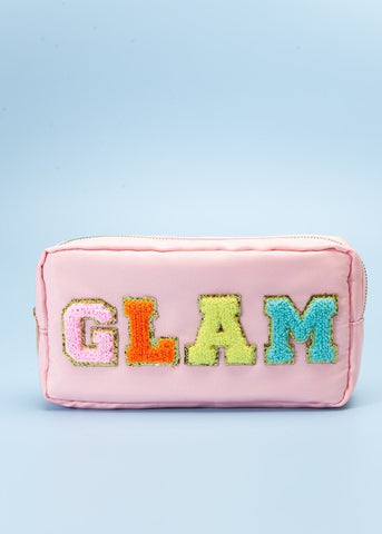 GLAM Patch Makeup Bag - Pink