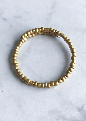 Gold Seed Bead Stacker Bracelet