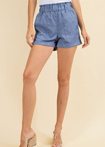 High-Waisted Paperbag Shorts
