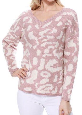Leopard V-Neck Sweater