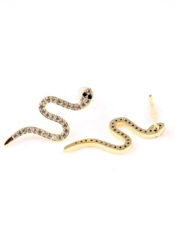 Pave Snake Stud Earrings