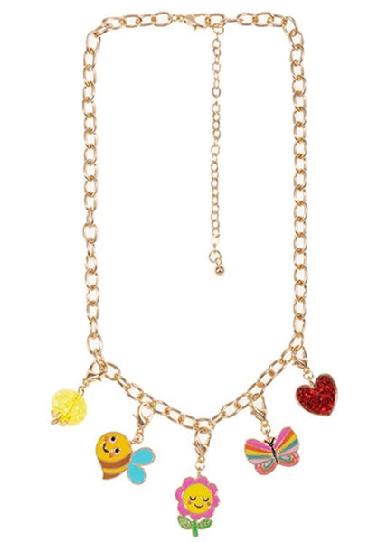 Girls Daisy Smile Charm Necklace