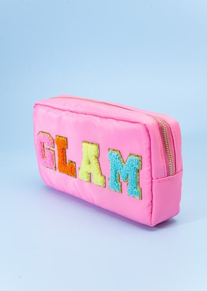 GLAM Patch Makeup Bag - Hot Pink