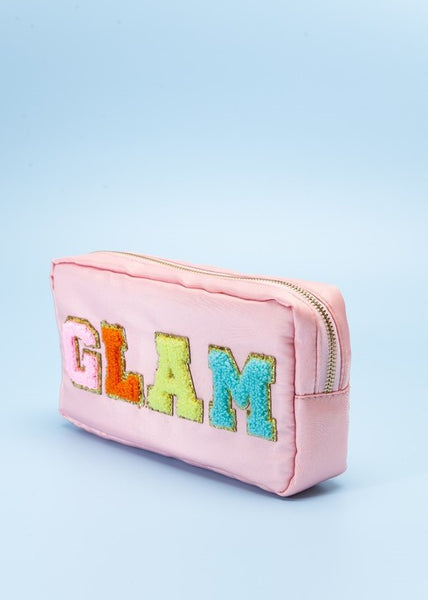 GLAM Patch Makeup Bag - Pink