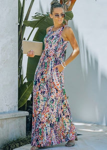 Floral Racerback Maxi Dress