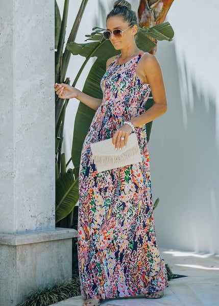 Floral Racerback Maxi Dress