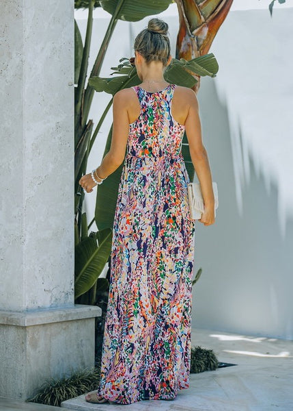 Floral Racerback Maxi Dress