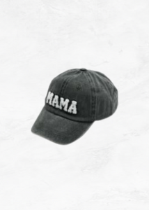 MAMA Sherpa Letter Hat - Washed Black