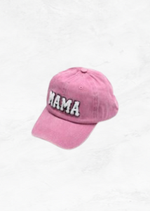 MAMA Sherpa Letter Hat - Washed Pink