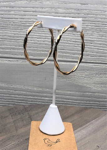 Twisted Gold Hoops