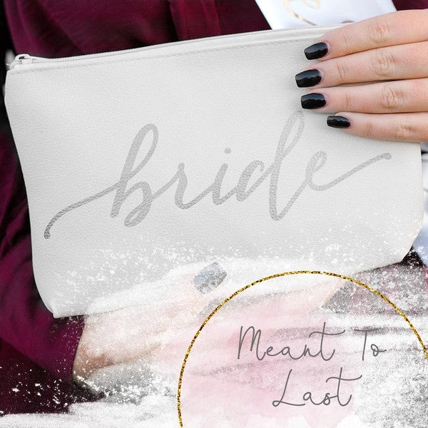 Bride Faux Leather Makeup Bag