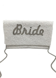 White and Silver Bride Crossbody