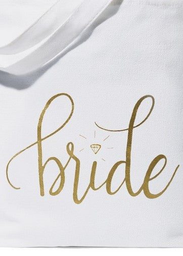 Gold Foil Bride Tote