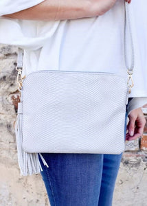 Carol Clutch/Crossbody with Side Tassel