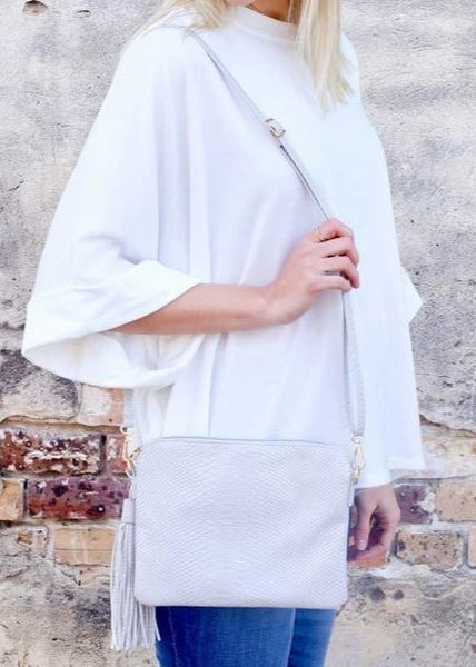 Carol Clutch/Crossbody with Side Tassel