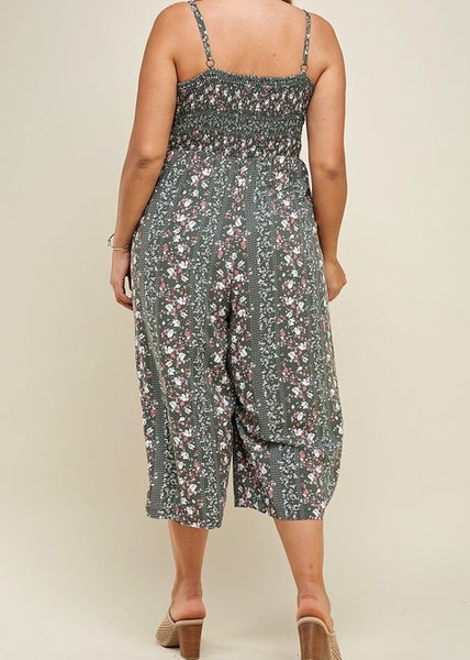 Floral Gaucho Jumpsuit