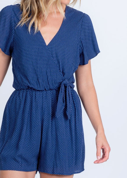 Golden Days Navy Romper