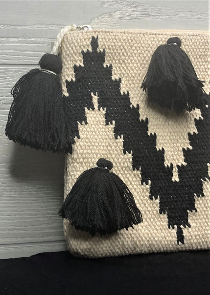 Black Tassel Clutch