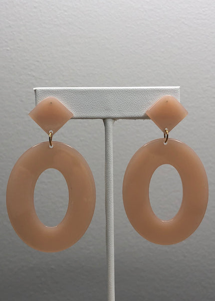 Rose Acrylic Drop Earrings