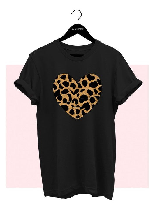 Leopard Heart Graphic Tee