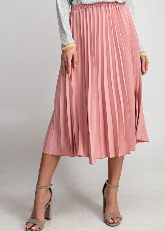 Pleated Midi Skirt