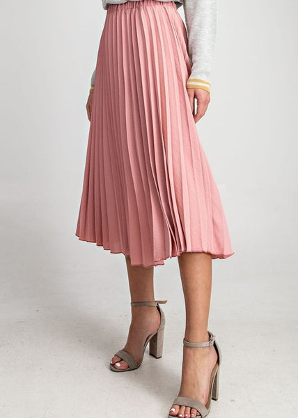 Pleated Midi Skirt