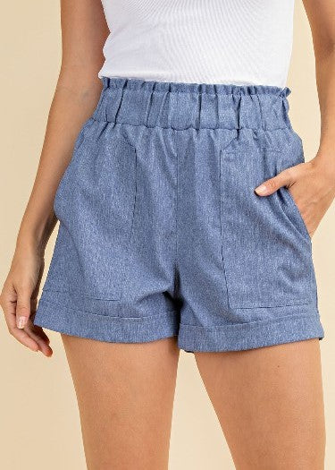 High-Waisted Paperbag Shorts