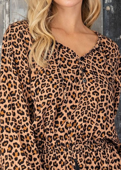 Leopard Print Tassle Dress