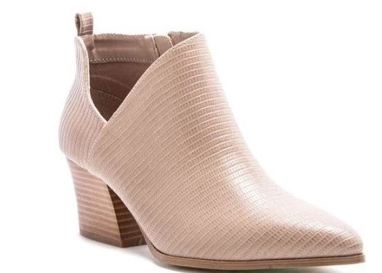 Taupe Nava Lizard Bootie