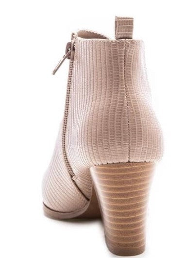 Taupe Nava Lizard Bootie