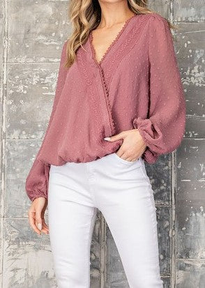 Mulberry Lace Long Sleeve Top