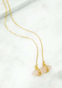 Rose Quartz Pendant Necklace