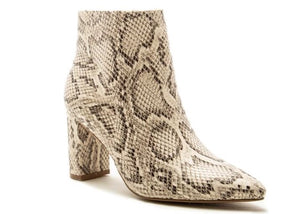 Beige and Black Meier Snake Bootie