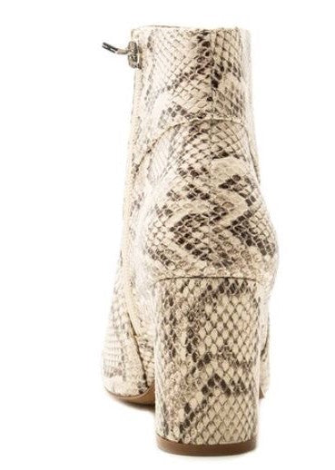 Beige and Black Meier Snake Bootie