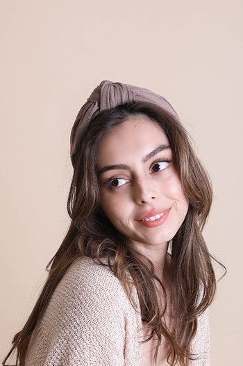 Wide Stripe Topknot Headband